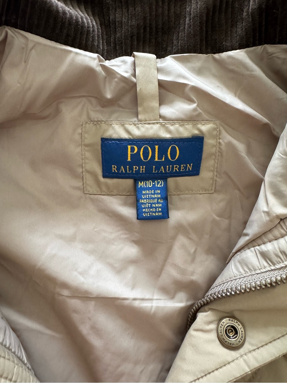 Polo Ralph Lauren Boys Quilted Vest Brown Size M (10-12) Water-Repellent - Picture 6 of 12